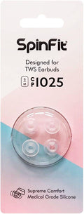 SpinFit CP1025-M/S- Medical Grade Silicone Patented Ear Tips, Secure Fit and Supreme Comfort Fits MTW3, Galaxy Buds 2, Soundcore Space A40 & More (2 Pairs) (for Nozzle Diameter from 4-5.5mm)
