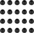 Silicone Medium Replacement Ear Tips - Eartips for In-Ear Headphones - Rubber Tips Earbud Covers - 10 Pairs (Black)