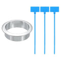 uxcell Desk Grommet, 2-3/16" (55mm) Zinc Alloy Cable Hole Cover Wire Cord Organizer with Marked Cable Ties for Home Office Desktop Wire, Silver Tone