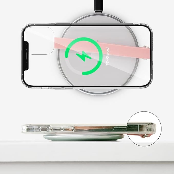 C-Shaped Clip Finger Phone Grip, Sinjimoru Silicone Cell Phone Strap for Phone Case with Clip as Phone Loop Holder for iPhone Case & Samsung Phone. Sinji Loop Clip White 200