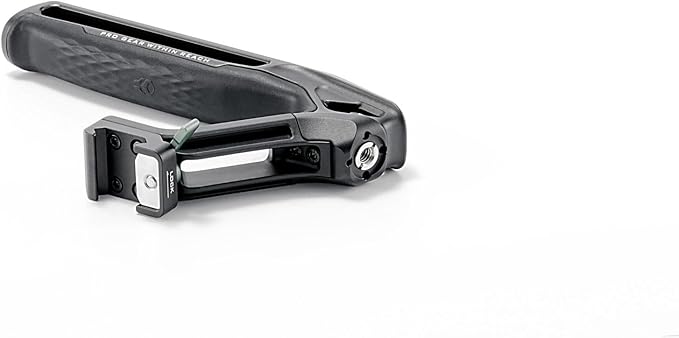 Tilta Xeno Top Handle for Filmmakers & Cameras - Black | Aluminum Alloy and Silicone Build | 1/4″-20 and 3/8″-16 Threads w/Locating Points | Safety Release Pin | Comfortable Handling (NATO)