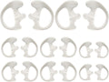 Universal Replacement Insert Silicone Soft Earmold for Baofeng Motorola Kenwood Retevis Midland Two Way Radios Headset (White, 8 Pair, Large_2 Pair; Medium_4 Pair; Small_ 2 Pair)