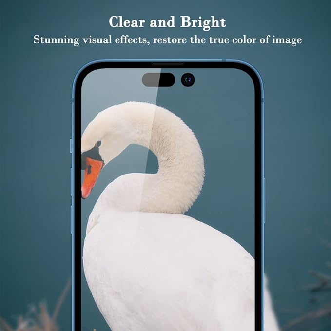 PERFECTSIGHT Sapphire Anti Blue Light Screen Protector Designed for iPhone 14 Pro, [Medical-Grade Eye Protection] HD Filter 6 Radiations Shatterproof Diamond Hard Tempered Glass (6.1 inch)