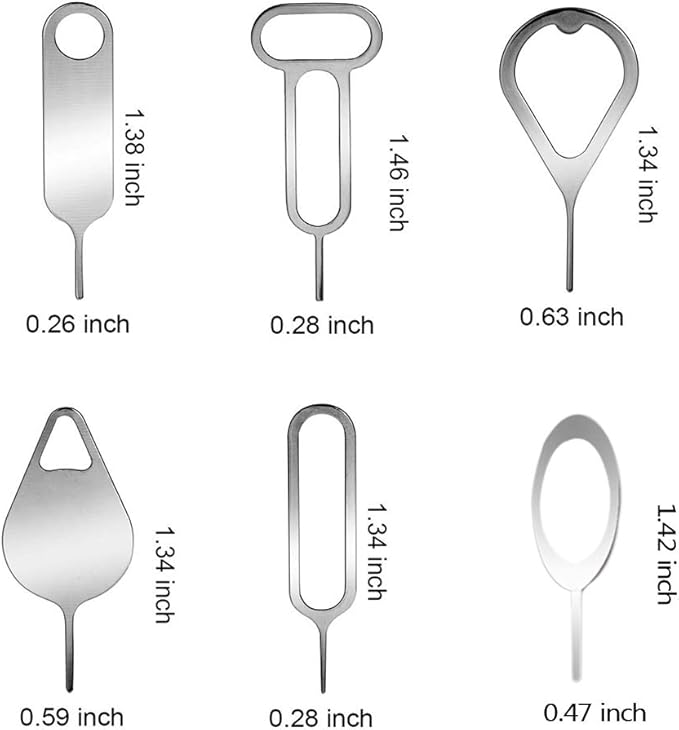 16 Pieces SIM Card Removal Openning Tool Tray Eject Pins Needle Opener Ejector Compatible with All iPhone Apple iPad HTC Samsung Galaxy Cell Phone Smartphone Watchchain Link Remover