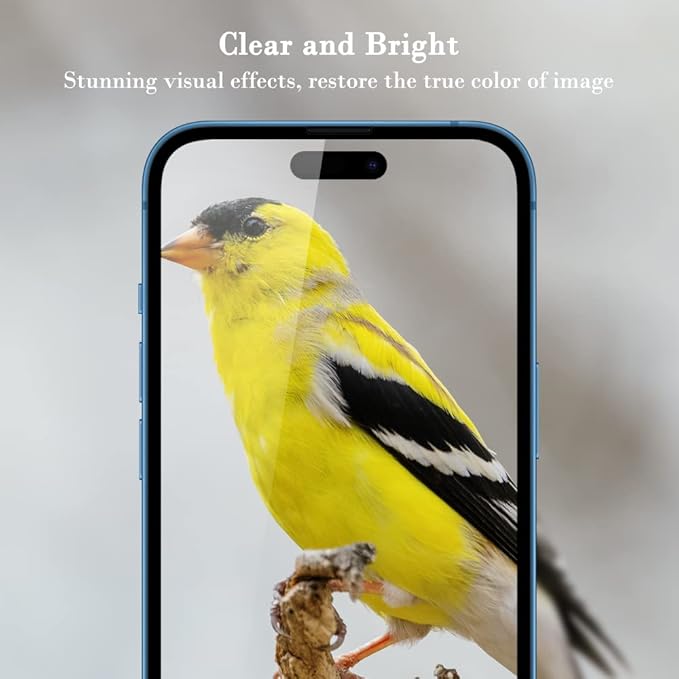 PERFECTSIGHT 2 Pack Compatible for iPhone 14 Pro Screen Protector 6.1 Inch, [ 6X Strogner ] HD Clear Premium Tempered Glass Case Friendly 9H Hardness Bubble Free Easy Installation