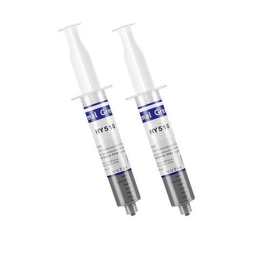 HY510-50g (25g*2) Thermal Conductivity: >1.93W/m-k CPU Thermal heatsink Paste Silicone Grease Compound Non-Conductive for pc CPU gpu PS4 50 Gram