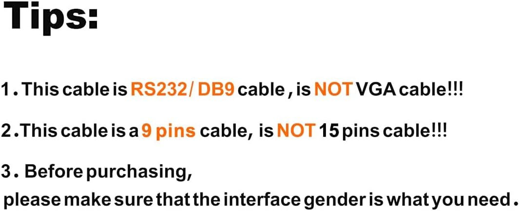 CableCreation USB to RS232 Serial Adapter (FTDI Chipset), USB to RS232 Gold Plated DB9 Serial Converter Cable for Windows 11, 10, 8.1, 8, 7, Vista, XP, 2000, Linux and Mac OS X, macOS, 6.6 Feet/2M