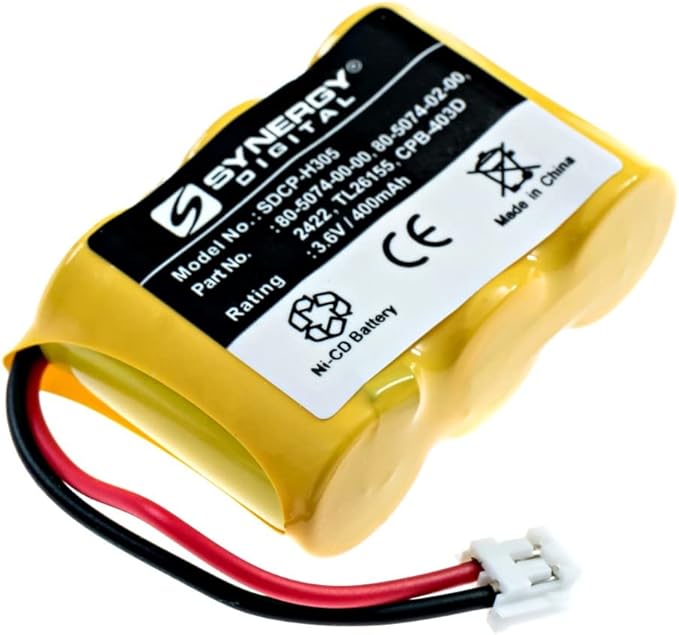 Synergy Digital Cordless Phone Batteries, Compatible with AT&T-Lucent 22134X Cordless Phone, (Ni-CD, 3.6V, 400 mAh), Replacement for Sony BP-T27 Battery, Combo-Pack Includes: 2 x SDCP-H305 Batteries