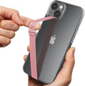 C-Shaped Clip Finger Phone Grip, Sinjimoru Silicone Cell Phone Strap for Phone Case with Clip as Phone Loop Holder for iPhone Case & Samsung Phone. Sinji Loop Clip Pink 200