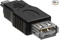 Cmple Mini USB 2.0 Male to USB 2.0 Female Adapter, Black