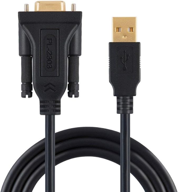 CableCreation [2-Pack] USB to RS232 Adapter with PL2303 Chip 6.6 FT, USB 2.0 to RS232 Female DB9 Serial Converter Cable for Cashier Register, Modem, Scanner, Digital Cameras, CNC, 2M Black