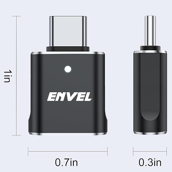 ENVEL USB to USB C Adapter, 2 Pack USB3 5Gbps High Speed Data Transfer, OTG Converter Thunderbolt3 4 Compatible with Apple iWatch iPhone 15 16 Pro Max iPad Air 4 5 Mini 6