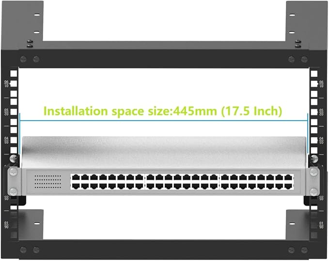 Jingchengmei 1U Server Rack Depth Extender - 4-Inch/10 cm Deep -Recessed Rack Mount Adapter Kit for Network Rack (1UEXB)