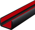 Rubber Edge Trim, Self Adhesive U Channel Edge Trim, Big Size U Shaped Trim, Edge Banding for Plywood, Woods, Shelf, Cabinet, Countertop, Fit for 3/4", Length 20Ft, Black