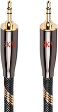 SKW Audiophiles High Gauge AUX Cable 3.5mm Male to Male Jack Cable with Diameter 6.8mm Stereo Audio Cable 4.9ft(1.5m)