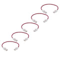 TRUECABLE Cat6 Component Rated Patch Cable, Unshielded (U/UTP), 1ft, Red, 28AWG Solid Copper, Snagless 10G High-Speed Ethernet Cable, PoE++ 4PPoE 100W, UL Listed, RoHS-3, 5 Pack
