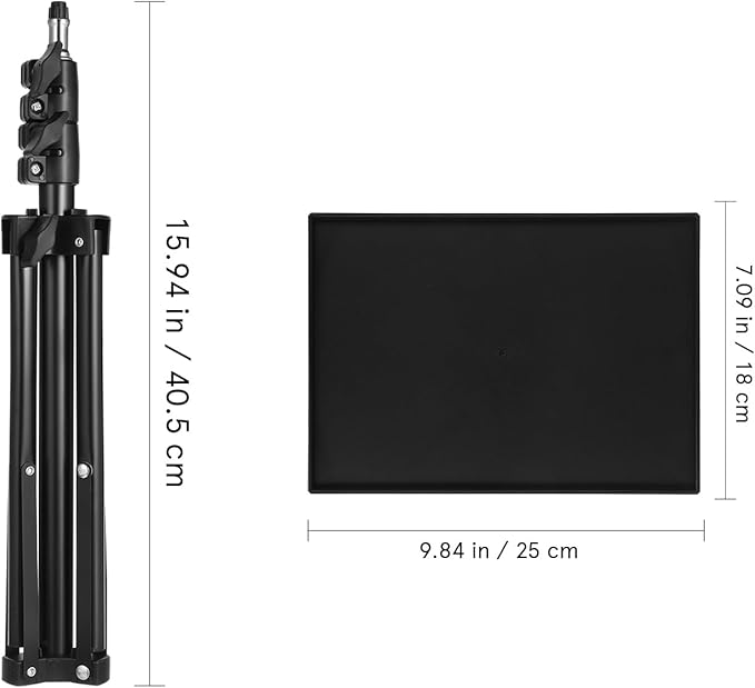 MAGICLULU Projector Stand Tripod 44.88 Inch Height Adjustable Tripod Stand Portable Projector Table with Tray for Office Home Movie Equiqment (Tray Size 7.09 x 9.84Inch)