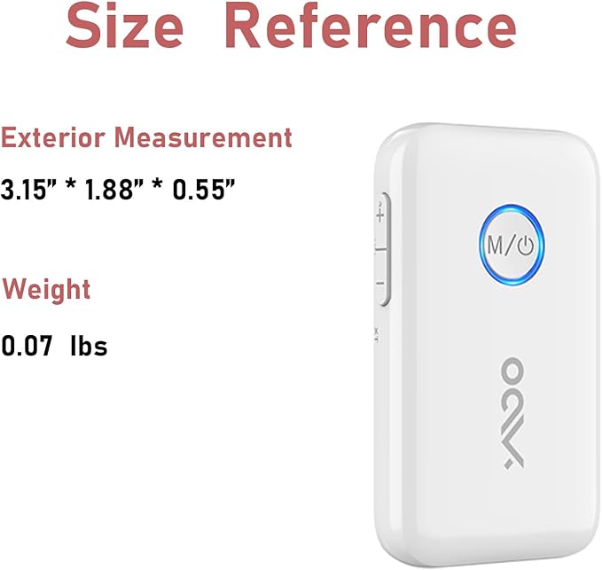 YMOO Bluetooth 5.3 Transmitter Receiver for 2 Wireless Headphones/Speaker/Airplane, 3.5mm Jack AUX Bluetooth Audio Adapter, 22h Long Range AptX Low Latency for Smarphone/Tablet/PC/TV/Home Stereo