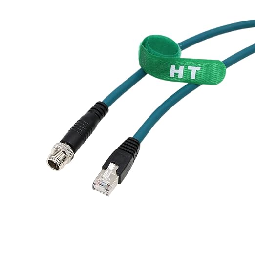 Ethernet Cable 8 Pin X-Coded M12 RJ45 for Keyence IV3 Baumer Datalogic Basler Cognex is 2000 9000 8000 DM 260 Vision Camera Sensor Reader 15M