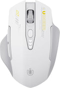 Bluetooth Mouse - Multi-Device Wireless, Upgraded Tri-Mode (BT 5.0/4.0+2.4G Hz) Rechargeable Ergonomic Mouse, 4 Adjustable DPI, Coldless for Laptop and PC