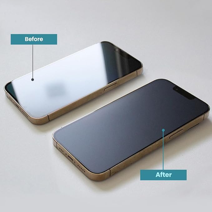 3-Pack Anti-Blue Light Matte Screen Protector For iPhone 13/iPhone 13 Pro [Support Fingerprint Unlock] Anti-Glare, Anti-Fingerprint [Eye Protection] Bubble-Free Installation with Alignment Jig