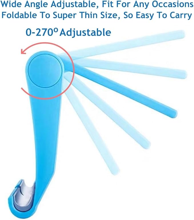 Adjustable Foldable Cell Phone Stand for Desk, Compatible with Most Devices, 1.5 Ounces, Blue