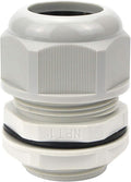 XHF 2 Pcs 1" IP68 Strain Relief Nylon Cord Grip Waterproof NPT Cable Glands Adjustable UL Listed and RoHS Compliant (Grey)