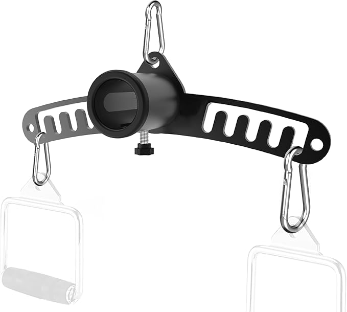 Double to Single Adaptor Plate for Cable Pulley Machines Durable Solid Stainless Steel with 3 Carabiners Suitable for Dual Cable Machines LAT Pulldown, Shoulder & Biceps Exercises