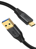 CableCreation 2-Pack USB C to USB A Cable 3.3FT, USB 3.2 Gen2 10Gbps A to C Data Cable, Android Auto Cord 3A for USB C External SSD MacBook Pro iPad, iPhone 16/15, Pixel, 1.0m Gray