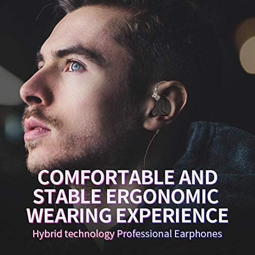KZ ZSN Pro Wired Earphones in-Ear Headphones HiFi Stereo, 1BA+1DD Dual Driver Powerful Bass and Crystal Clear Audio,Compatible with iPhone, iPad, Android, Computer Most with 3.5mm Jack(Blue with Mic)