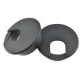 HAHIYO 2Pcs 2Inch/50mm Black ABS Plastic U-Shaped Desk Grommet Wire Grommet Cable Management Cord Hole Cover Desk Wire Hole Insert Wire Organizer for Computer Office Home School Equipment Systems