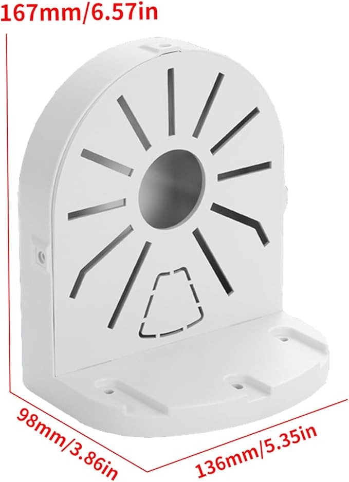 Indoor Outdoor Camera Bracket ABS Plastic Wall Mount L-Shaped Bracket for Security Dome IP Camera Mounting, Junction Box Cable Management (4.5in-SL-1PACK)