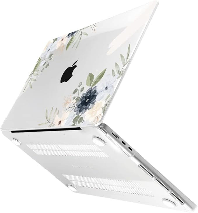 MEEgoodo Case for MacBook Air M4/M3/M2 13.6 inch 2025 2024 2022, Fit Model A3240 A3113 A2681, Compatible with MacBook Air 13 inch, Laptop Hard Shell Case with Keyboard Cover, Vintage Floral