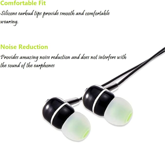 Earbuds Replacement Tips Silicone Earbud Tips Ear Gels Fit for Inner Hole from 3.8mm - 5.1mm Earphones 9 Pairs S/M/L Clear Green