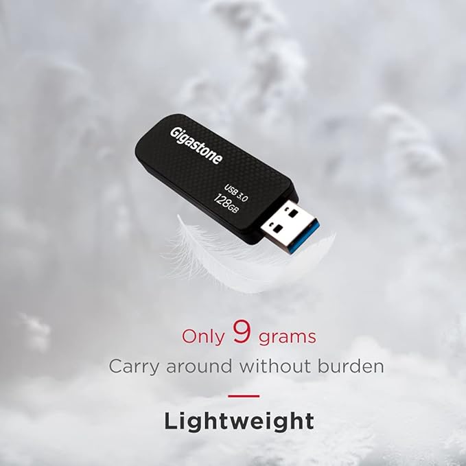 GIGASTONE 128GB Flash Drive (5 Pack) Z30 USB 3.2 Gen 1, 100MB/s Ultra Fast, Keychain Loop, Carbon Fiber Style, Push-Pull Design, Data Storage, Backup for PC/Mac/TV/Car, USB 2.0/3.0/3.1 Compatible