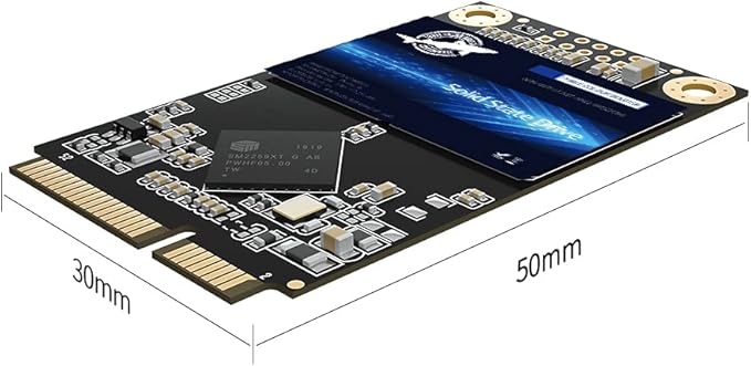 Dogfish mSATA SSD 500GB 3D NAND TLC SATA III 6 Gb/s, mSATA (30x50.9mm) Internal Solid State Drive - Compatible with Desktop PC Laptop - (MSATA 500GB)