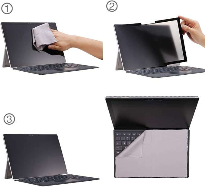 FILMEXT Privacy Screen Protector 13inch, Removable Anti-Glare Blue Light Filter for Surface Pro X/8/9/10/11 2024