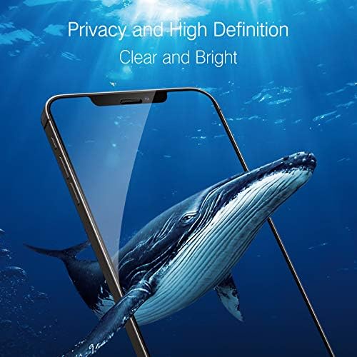 PERFECTSIGHT HD Clear Privacy Screen Protector Compatible with Apple iPhone 12/ iPhone 12 Pro 2020, Anti-Spy Blue Light Filter Tempered Glass (6.1 inch)