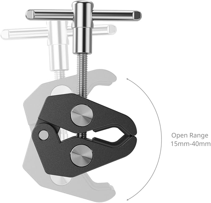 SmallRig Magic Arm Clamp w/ 1/4" Screw, Phone Mount for Magsafe & Magnetic Adapter Ring, 11 Inches Integrated Magic Arm for iPhone, for Android, for Action Cameras/LCD Monitor/LED Lights - 5604