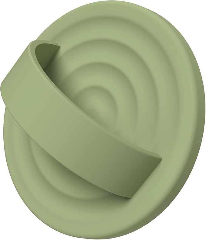 Magnetic Phone Ring Grip Holder, Silicone Finger Loop Grip, Compatible with MasSafe, Back of Phone for iPhone Pro Max/Plus/16/15/15/14/13/12 Series, Tea Green