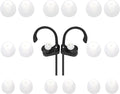 Earbud Replacement Tips Silicone Earbud Tips Fit Most in-Ear Earbuds(Inner Hole 3.8mm -5.1mm) Headphone Ear Bud Covers 9 Pairs S M L