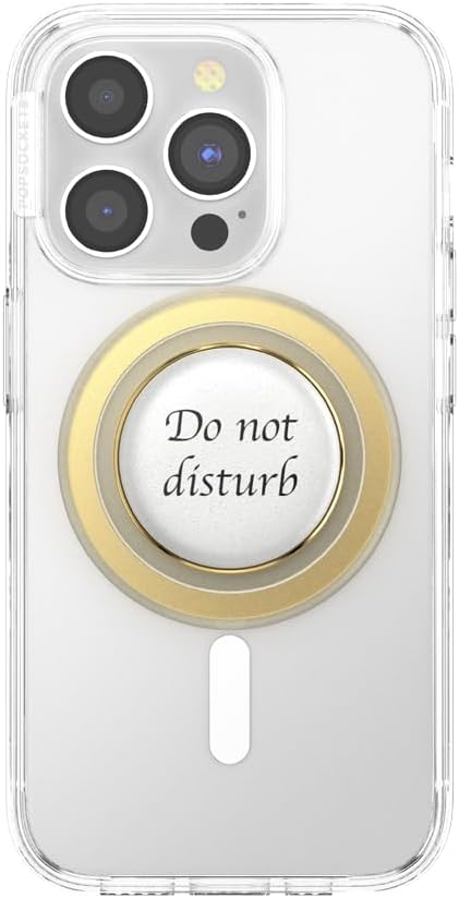 PopSockets Phone Grip for MagSafe with Kickstand, Magnetic Stand, Swappable Top, Secure Hold for iPhone MagSafe Cases, Phone & Tablet Grip - Resin DND
