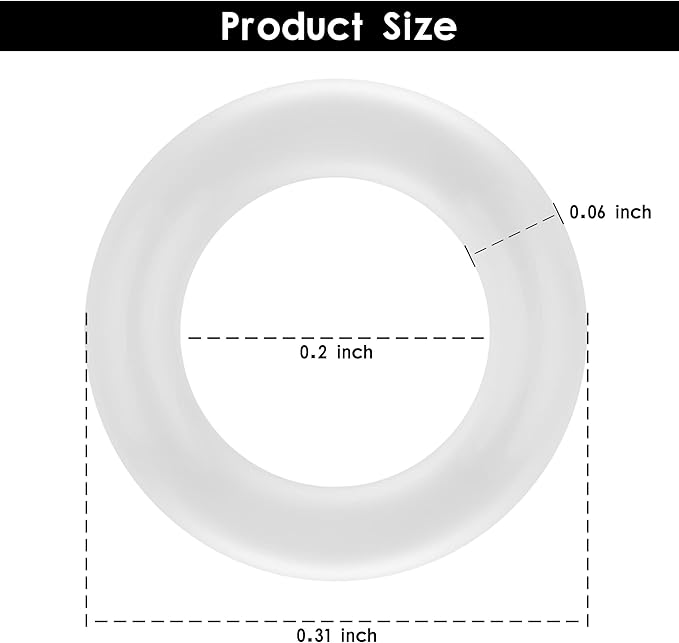 200Pcs Clear O-Ring Switch Dampeners Keycap for Mechanical Keyboard Cherry Mx, White…
