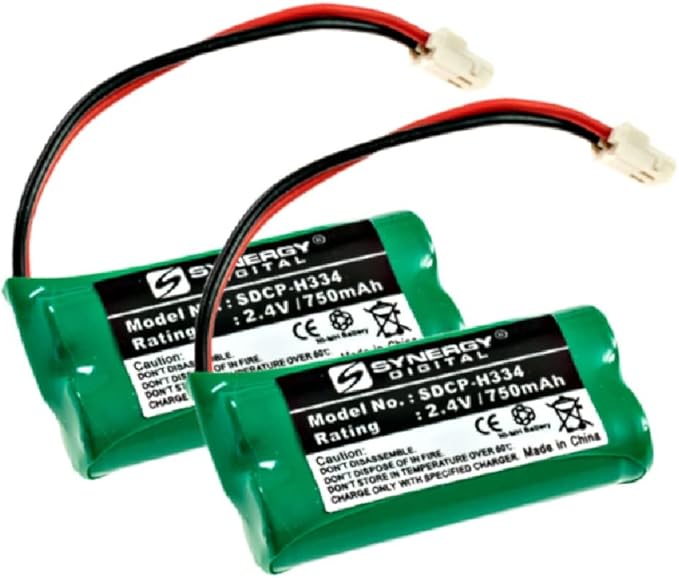 Synergy Digital Cordless Phone Battery, Compatible with AT&T-Lucent BT166342 Cordless Phone Combo-Pack Includes: 2 x SDCP-H334 Batteries