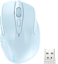 TECKNET Wireless Mouse, 2.4G Ergonomic Optical Mouse, Computer Mouse for Laptop, PC, Computer, Chromebook, Notebook, 6 Buttons, 24 Months Battery Life, 4000 DPI, 6 Adjustment Levels