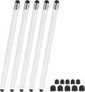 PATIKIL 5 Pcs Stylus Pens for Touch Screens, 2 in 1 High Sensitivity Universal Pen Capacitive Stylus for Phone Tablets Laptop Touch Screen Devices, White