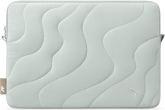 tomtoc 360 Protective Puffy Laptop Sleeve for 16-inch MacBook Pro M4/M3/M2/M1 Pro/Max A3403 A3186 A2991 A2780 A2485 2024-2019, Quilted Design Soft Cute Puffer Bag Laptop Case for Dell XPS 16 Plus