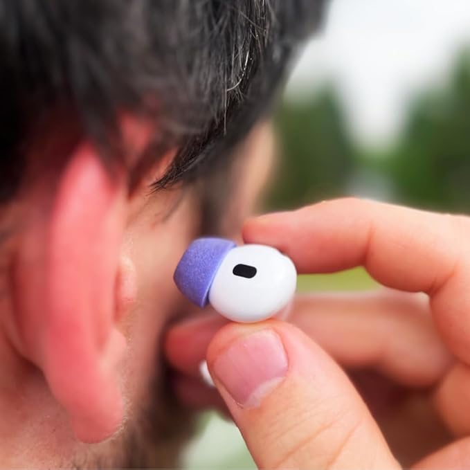 Comply Memory Foam Replacement Earbud Tips for Apple AirPods Pro 1 & 2 | Ultimate Comfort, Secure Fit, Superior Noise Isolation | Anti Slip, Prevent from Falling Out | Blue, Small (3 Pairs)