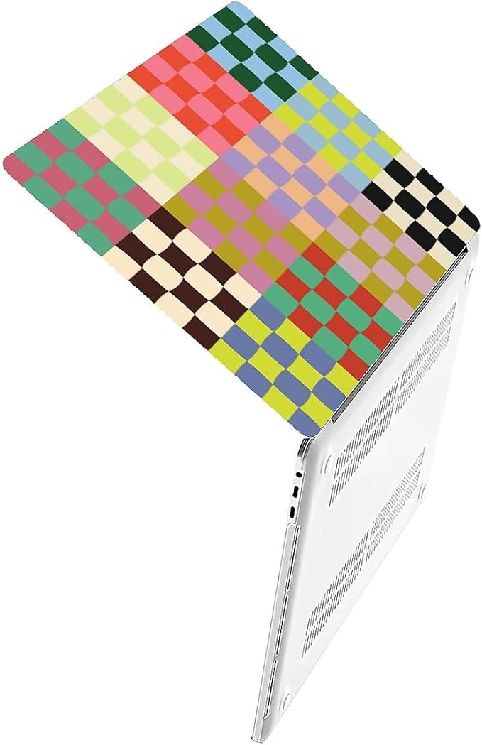 Compatible with MacBook Air 13.3 13.6 Inch Case 2022 2021 2020 2019 Plastic Hard Shell Case Cover,13.3 Air (A1932/A2179/A2337), Colorful Checker