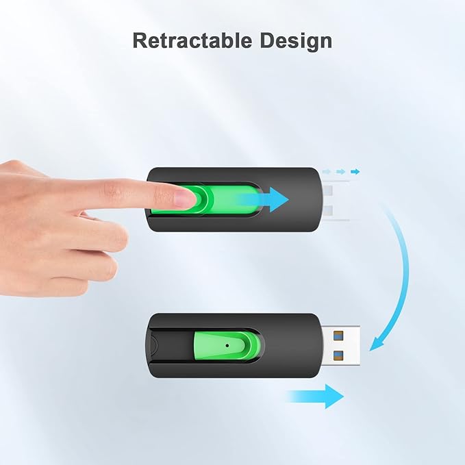 Aiibe 64GB USB 3.0 Flash Drives 5 Pack 64GB Thumb Drive USB Drives High Speed Upgraded 110MB/s USB 3.0 Memory Stick Jump Drives (Cyan, Green, Purple, Red, Yellow)